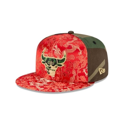 Sapca New Era Chicago Bulls NBA Dragon Satin 59FIFTY Fitted - Verzi